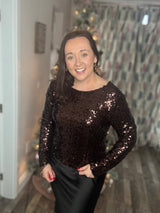 Chelsea longsleeve sparkle top