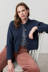 Chestnut knit jacket navy