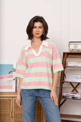 Khloe summer knit polo
