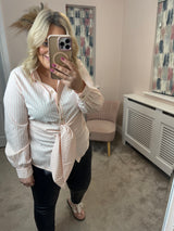Sally rose striped blouse M