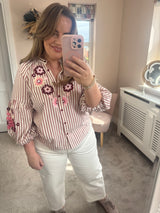 Jessie burgandy blouse