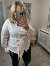 Sally rose striped blouse M