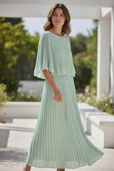 Sienna mint pleated dress