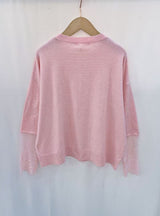 Khloe pink lace jumper
