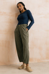 Shiren olive trousers