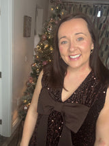 Jessie sparkle bow top