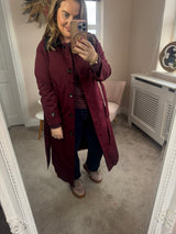 Charlie burgandy trench