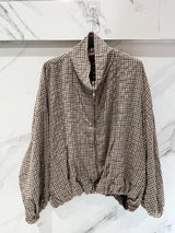 Carly brown checked jacket