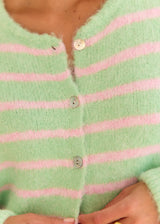 Khloe mint striped Cardi