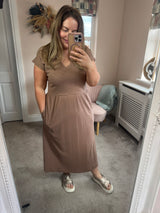 Shine Midi dress mocha