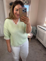 Khloe mint v neck