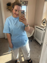 Jessie blue lace tee