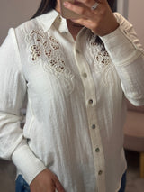 Sally cream blouse