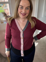 Clare cardi burgandy