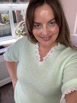 Khloe mint v neck