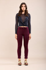 Tilly burgandy mom jeans