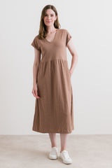 Shine Midi dress mocha