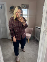 Khloe flannel shirt size small