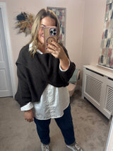 Star brown wrap knit