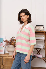 Khloe summer knit polo
