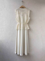 Goldie satin & lace dress