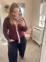 Clare cardi burgandy