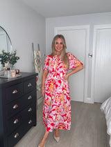 Bello dress red mix