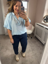 Sienna blue top