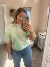 Jessie striped tee green