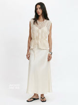 Goldie satin & lace dress