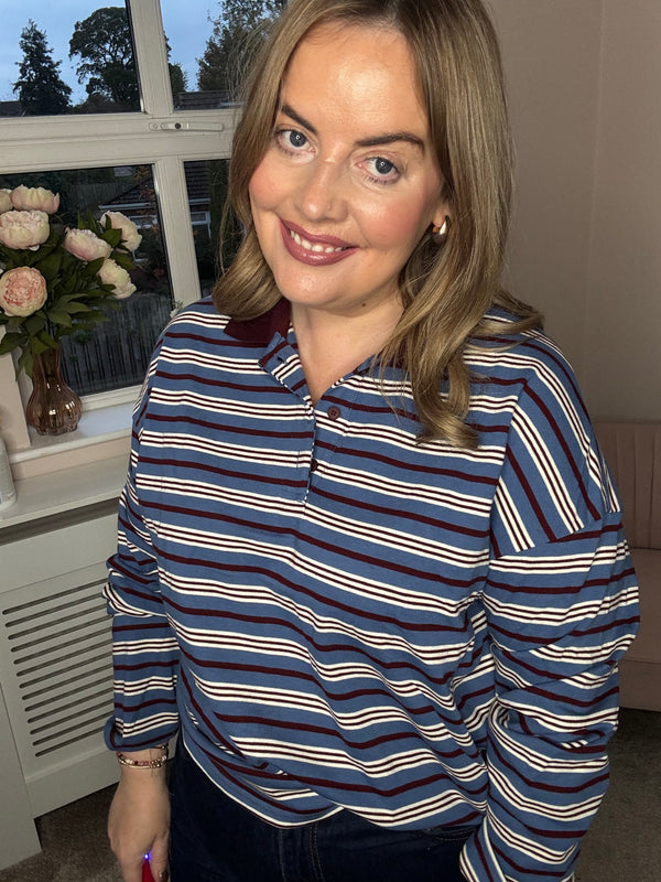 Khloe striped rugby shirt