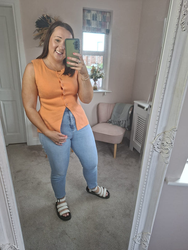 Jessie orange waistcoat