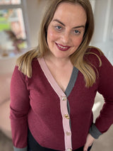 Clare cardi burgandy