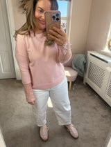 Khloe pink lace jumper