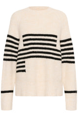 Victoria stripe pullover cream