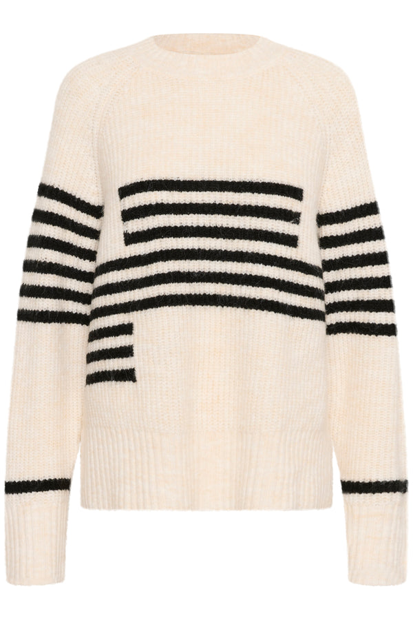 Victoria stripe pullover cream