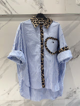 Carly leopard heart  shirt
