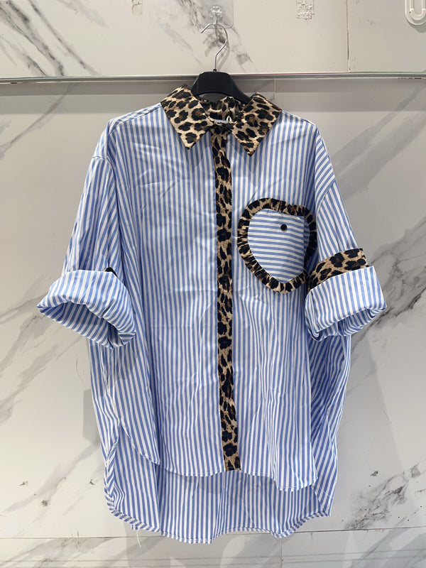 Carly leopard heart  shirt