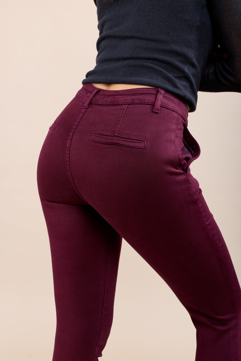Tilly burgandy mom jeans