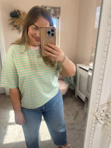Jessie striped tee green