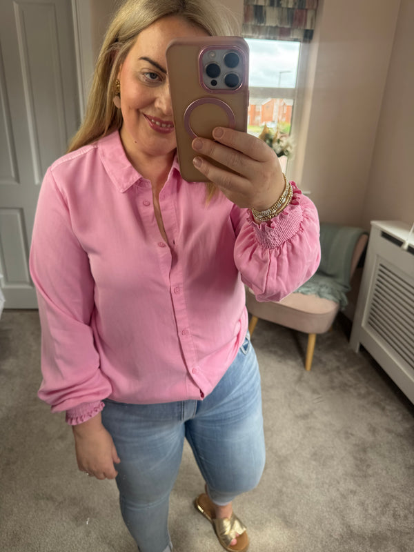 Anette bubblegum pink shirt