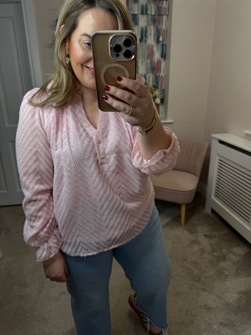 Khloe blush blouse