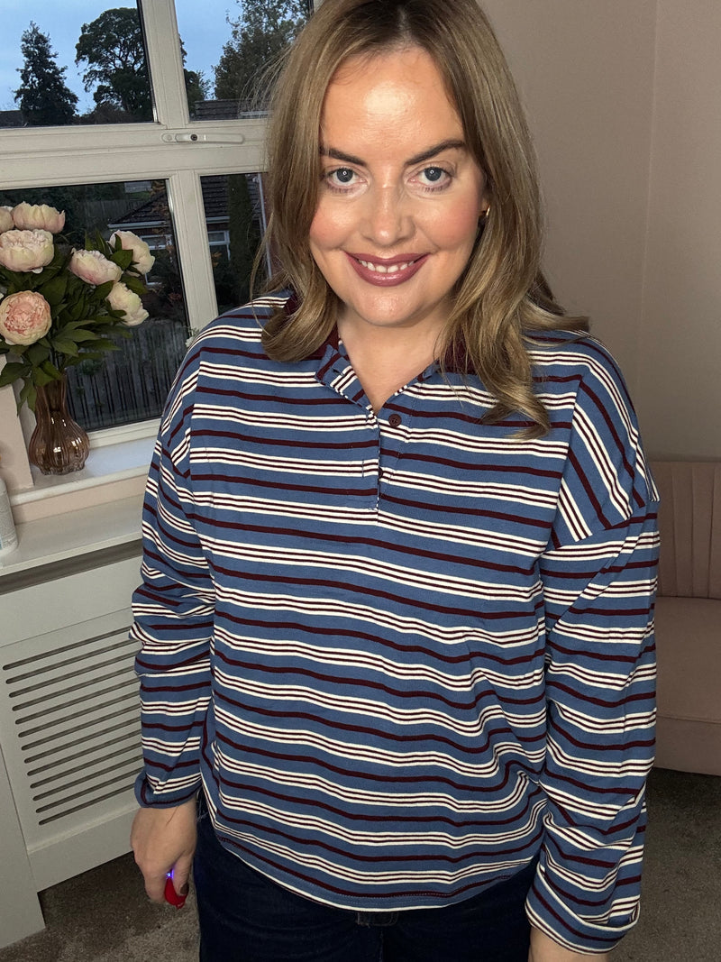 Khloe striped rugby shirt