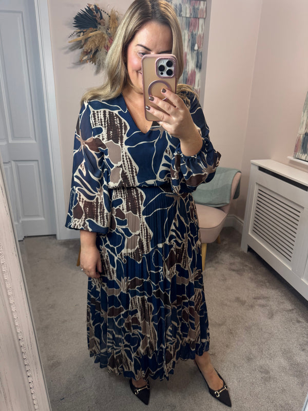 Latino dress navy mix