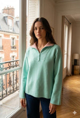 Chelsea quarter zip knit