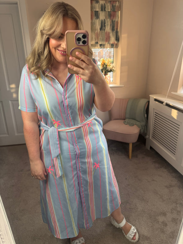 Jessie fluorescent shirt dress