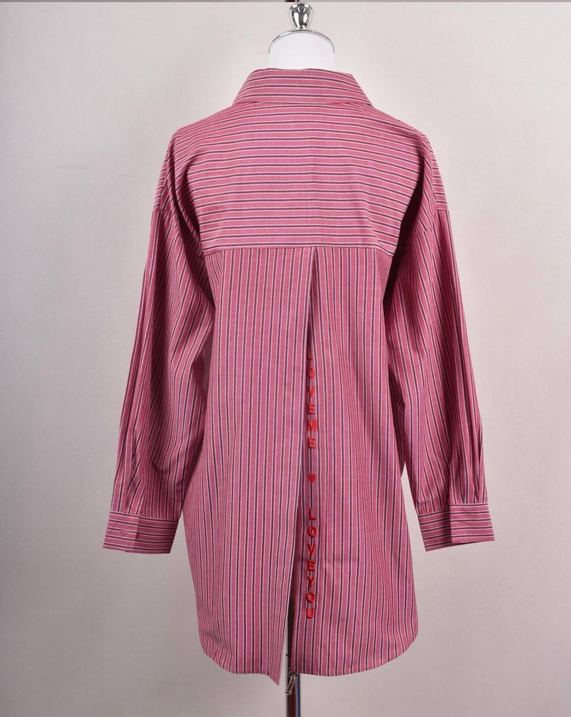 Jessie burgandy shirt