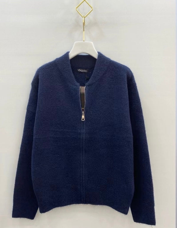 Millie navy bomber cardi