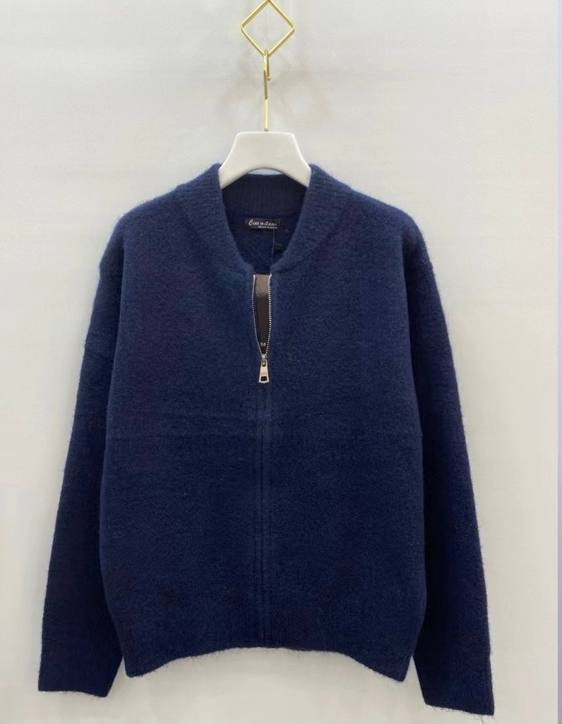 Millie navy bomber cardi