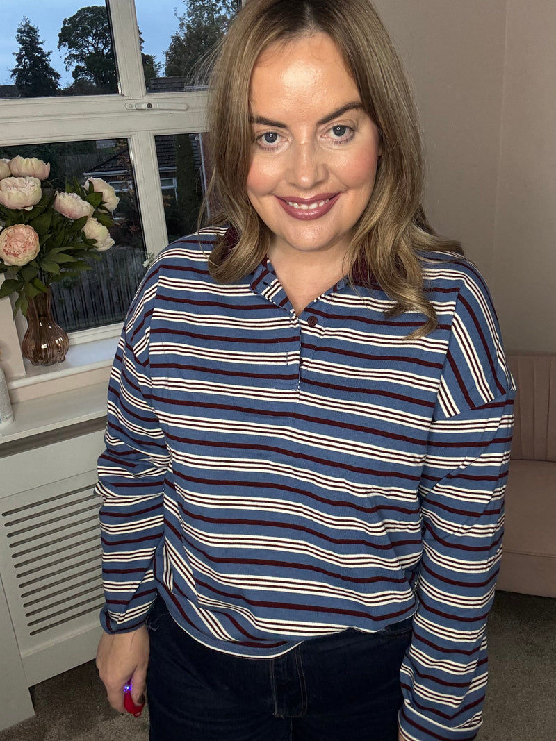 Khloe striped rugby shirt